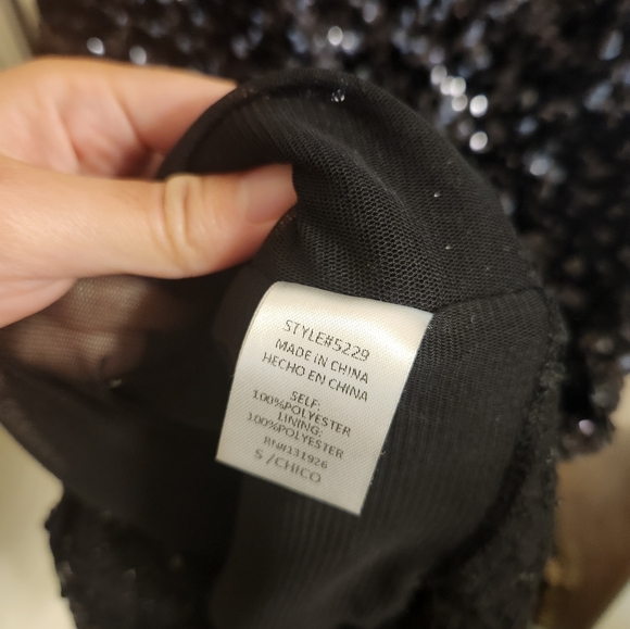 Black sequin mini dress - Picture 4 of 4